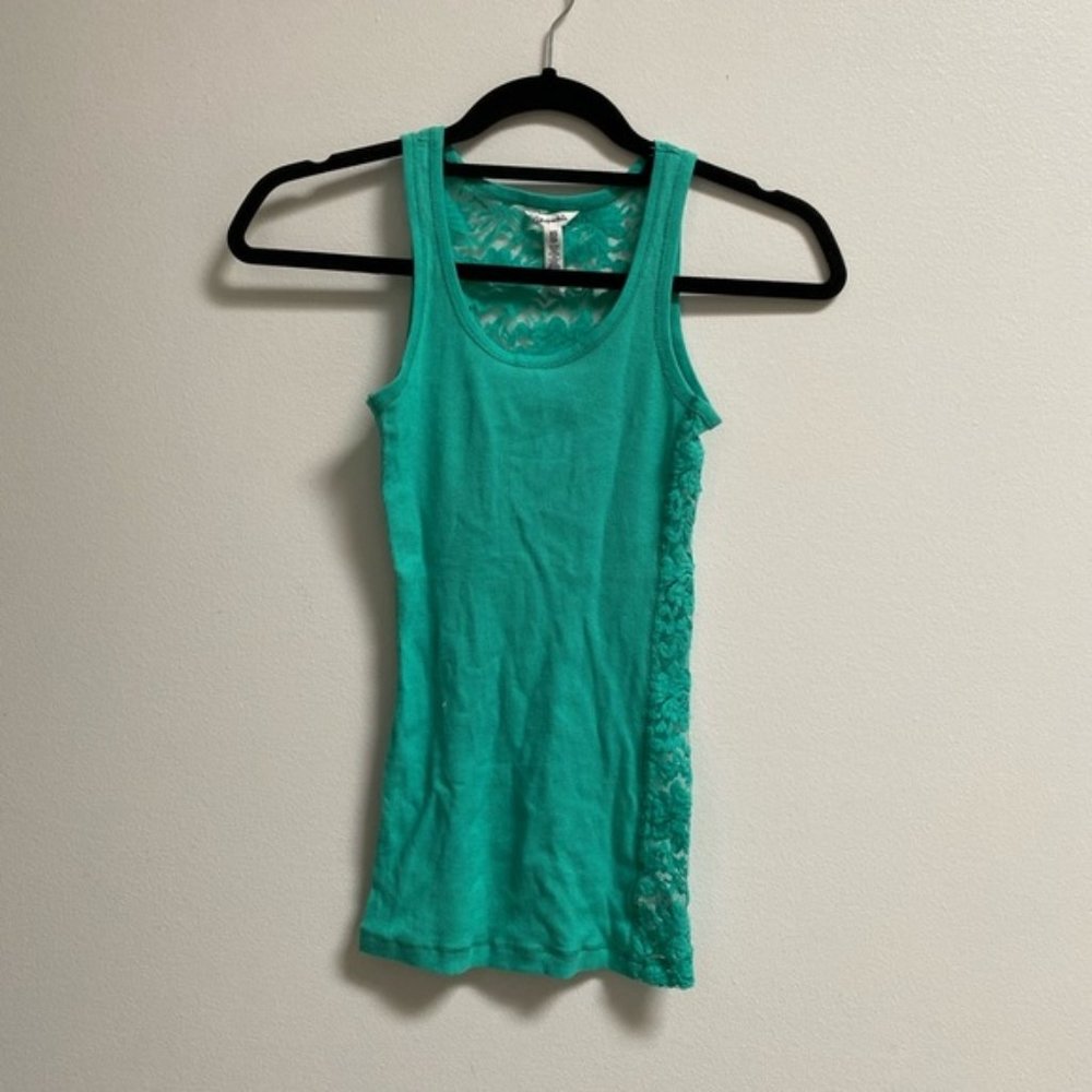 Aeropostale Lace Ribbed Tank Top